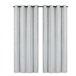 Clems - Pack 2 Cortina Tradicional 100% Blackout Geometrica Blanco