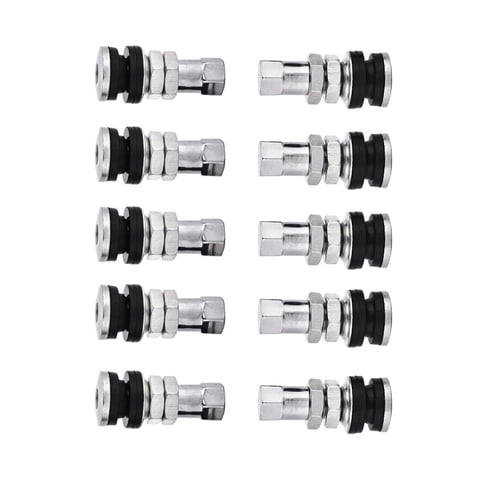 Ioensy - Vástagos De Válvula De Metal Para Neumático Sin Cámara, Válvula De Neumático Para Atv, Coche Y Motocicleta, 10 Uds.