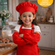 thumbnail image 3 of Set Delantales Cocina Infantil Gorro Mangas Protectores Chef, 3 of 6