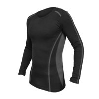 Ekoi - Polera Segunda Capa Medio Cierre Outdoor Ml Hombre Negro Talla Única