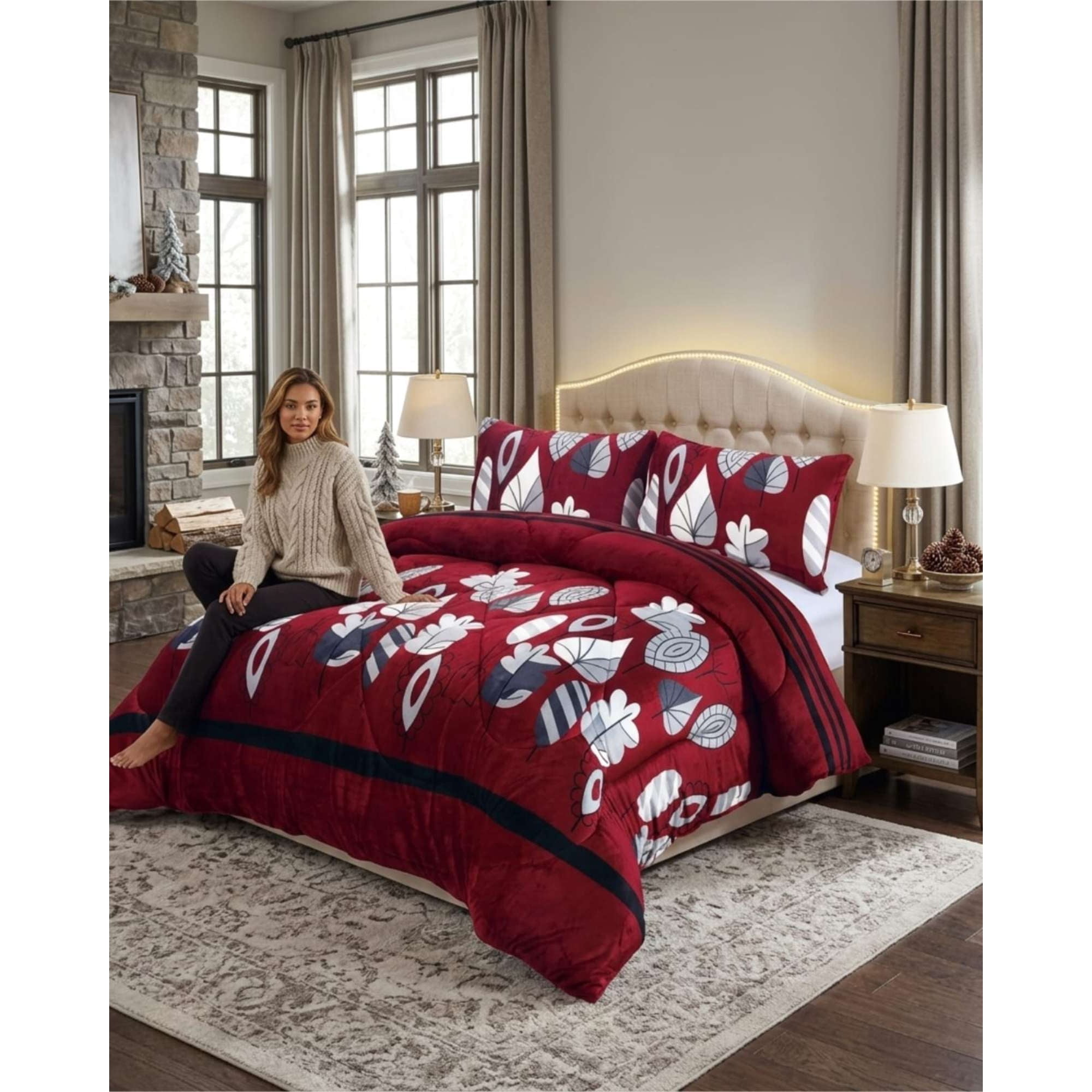 Myl Todo Hogar - Plumón Térmico 2 Plazas Plush Y Chiporro Extra Cálido Invierno