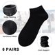 thumbnail image 2 of Xiao Hua Calcetines Delgados de Primavera/verano Tipo Barco Calcetines Deportivos de Malla Calcetines Cortos para Hombre, Negro, 6 Pares, 2 of 4
