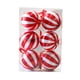 thumbnail image 3 of 6 Bolas Navideñas Reutilizables De 3,15 Pulgadas Para Decoración Navideña, Para Cumpleaños, Hogar, Vacaciones, Color Rojo Y Blanco., 3 of 5
