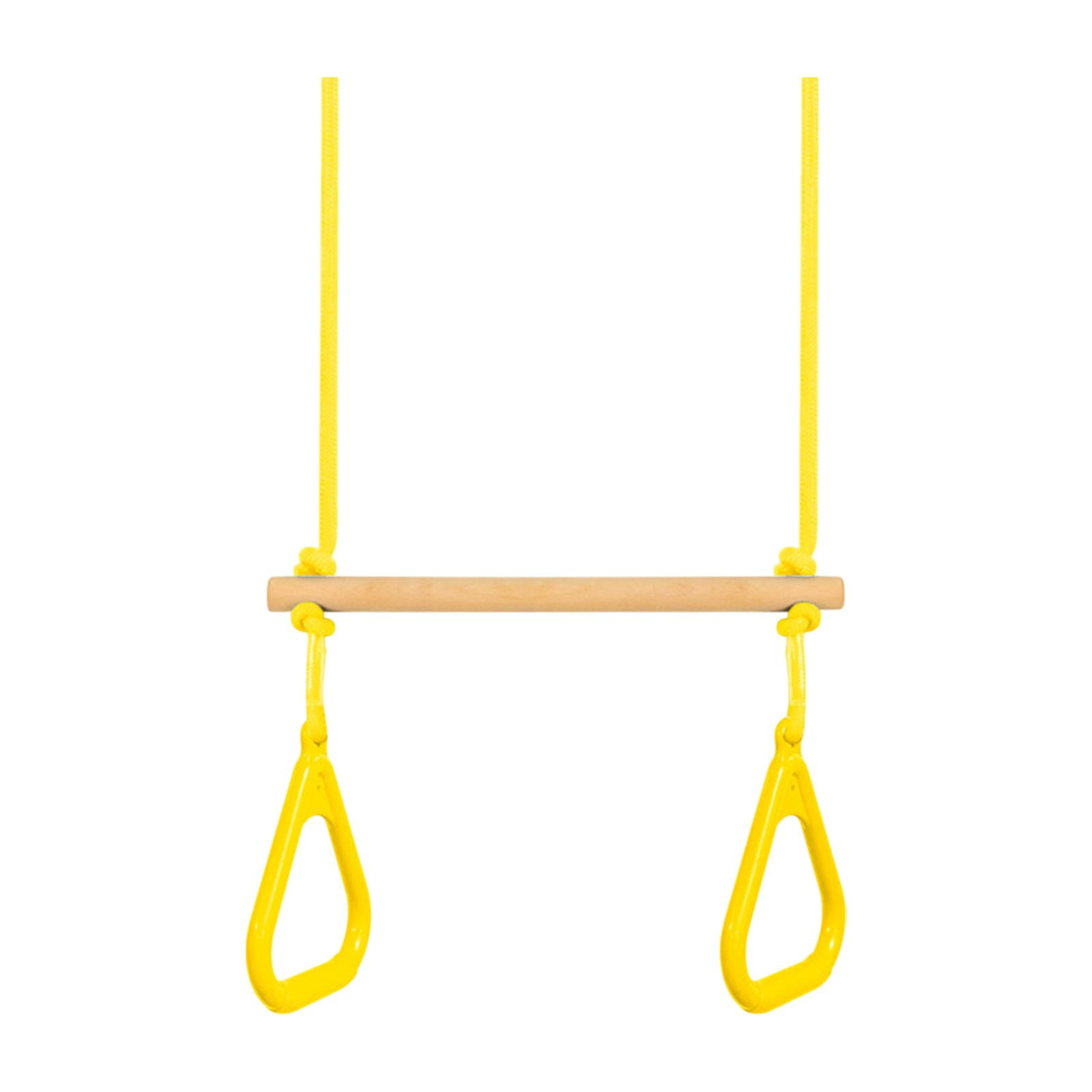 Ioensy - Barra Oscilante Con Anillos De Gimnasia Ajustable Para Parque, Diversión Familiar, Camping De Verano, Amarillo