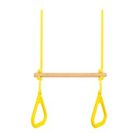 Ioensy - Barra Oscilante Con Anillos De Gimnasia Ajustable Para Parque, Diversión Familiar, Camping De Verano, Amarillo