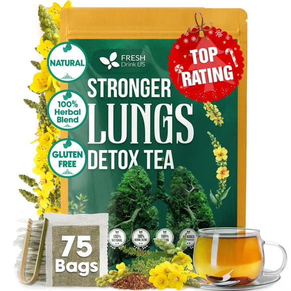 Té FRESHDRINKUS Stronger Lungs 75 bolsitas de té de hoja de gordolobo