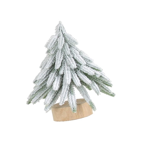 Magideal - Mini De Navidad, Pequeño Adorno De De Mesa De Navidad, De Navidad De Escritorio Artificial, Decoraciones Para Fiestas Navideñas Con Nieve Blanca S