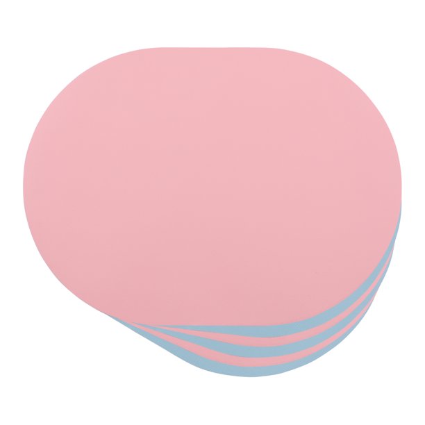 REGALWOVEN Juego de 6 Manteles Individuales de Cuero para Decoración de Mesa de Comedor de Cocina Manteles Individuales Limpiables Rosa/Azul 16*12 Pulgadas