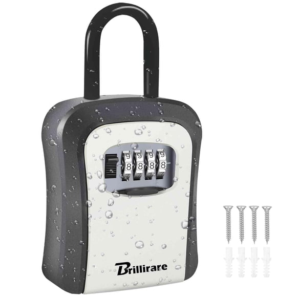 Caja de Seguridad con Cerradura BRILLIRARE Impermeable de Combinación de 4 Dígitos