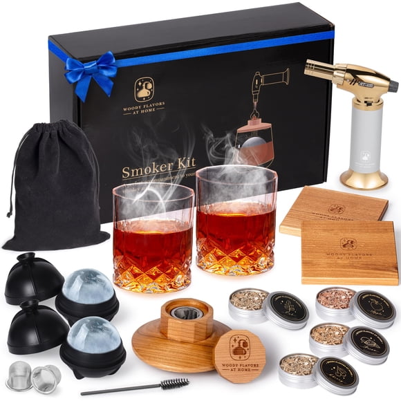 Kit ahumador de cócteles Woody Flavors At Home para bourbon, para usar en casa
