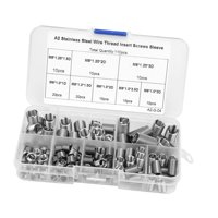 Ioensy - Surtido De Insertos De Reparación De Roscas Para Camiones De Fijación Del Hogar De Manguitos De Tornillo De Alambre De 110 Uds.