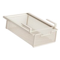 Magideal - Organizador De Cestas Con Estante De Alambre, Cesta Extraíble Para Cajón Colgante, Decoración Versátil, Cajón Colgante Resistente Debajo Del Gabinete Blanco