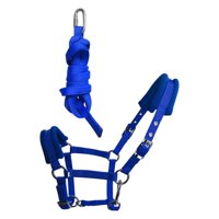 Ioensy - Cabezada De Caballo Rienda Cabestro Halter Cuerda De Conducción De Caballo M Tamaño Azul