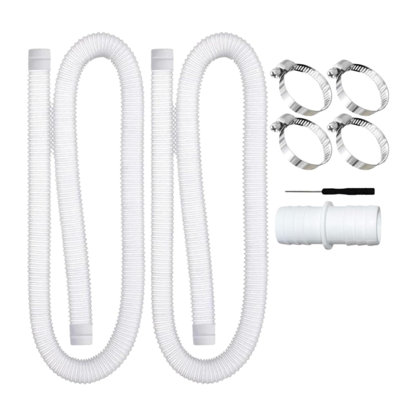 Magideal - Manguera De Repuesto Para Bomba De Piscina Con Abrazaderas Y Conector De Manguera De Interconexión De 3,25 Pies Para Piscinas Elevadas De 300 Gph Para Blanco