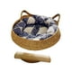 thumbnail image 3 of Cesta para cama para gatos, rascador para gatos, cama para perros, protector de muebles, salón para gatos, nido de verano, casa para gatos, gatos gran , Almohada Azul 38x Almohada Azul 38x13cm, 3 of 5