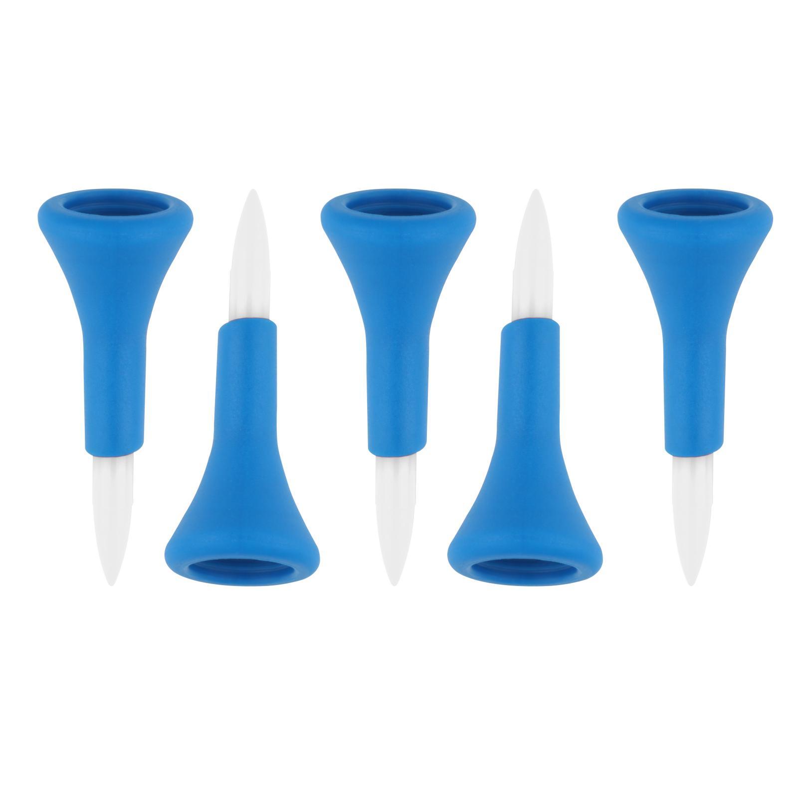 Magideal - Soporte Para Tees De Golf De Goma De Primera Calidad, 5 Piezas, Casi Irrompible, 2 Pulgadas De Altura, Ayuda Para Entrenamiento, 42 Mm, Plástico Para Blanco