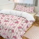 thumbnail image 2 of Cartoon Hello Kitty Stripes 3 Pieces Duvet Cover Set Full Size Super Soft Fade Resistant Microfiber, 2 of 4