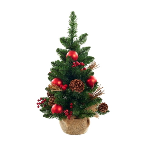 Bothyi - Mini Árbol De Navidad Para Decoración De Dormitorio, Fiesta, Pequeño Árbol De Navidad Artificial De 15 Cm X 15 Cm X 45 Cm