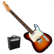 thumbnail image 1 of Guitarra Eléctrica Richards Sunburst + Amplificador 10w, 1 of 5