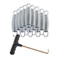 Magideal - Resortes De Trampolín De 15 Piezas Con Herramienta De Tracción De Resorte, Repuesto Para Exteriores, Accesorios De Reparación De Trampolín Resistentes Primavera De 10 Cm.