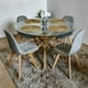 thumbnail image 1 of Comedor Mesa Warwick Vidrio 120cm + 4 sillas Capitonne Velvet Gris, 1 of 3