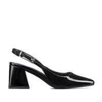 Zapato Taco Talón Abierto Simil Charol Mujer Weide You538