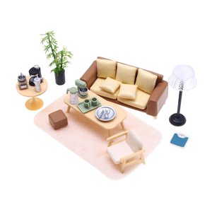 Bothyi - Juego De Muebles Para Casa De Muñecas, Juego De Mesa En Miniatura, Silla, Lámpara De Pie