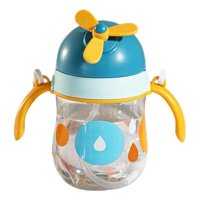 Genérico - Set 2 Vasos Con Asa Pajita Diseño De Avion Antiderrame Lau