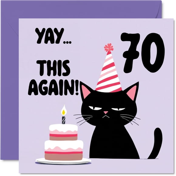 Tarjeta de felicitación para el 70 cumpleaños de Stuff4 ¡Yay This Again! ¡70 años
