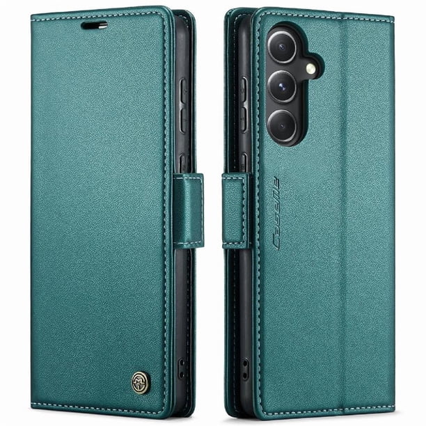 CaseMe tipo cartera Samsung Galaxy S23 FE con cierre magnético, RFID, tarjetero, soporte, carga inalámbrica