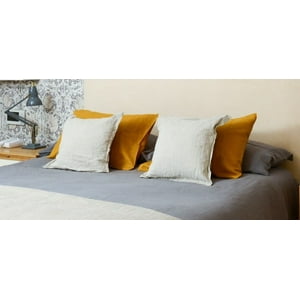 Purolino - Fundas De Almohadas Standard De Lino