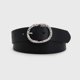 thumbnail image 2 of Cinturón Mujer Hebilla Ovalada Martillada Para Jeans negro Talla Única, 2 of 4