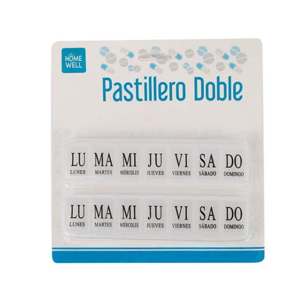 Homewell - Pastillero Organizador De Medicamentos Doble