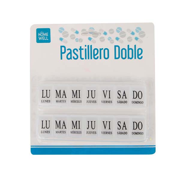 Homewell - Pastillero Organizador De Medicamentos Doble