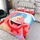 thumbnail image 3 of Capitán Calzoncillos Conjunto de sábanas temático, trío de piezas, cómodo y amigable con la piel, diseño único, regalo de decoración para el hogar para familiares, amigos y fans, 90 cm * 190 cm, 3 of 6