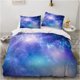 thumbnail image 1 of Colorful Starry Sky Quilt Duvet Cover Set Queen Children Super Soft3-Piece Bedding Set, 1 of 5
