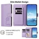 thumbnail image 5 of Funda Cartera Trébol para iPhone 16 Pro Max con Ranuras Tarjetas y Carga Inalámbrica Morado claro, 5 of 6