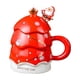 thumbnail image 4 of Taza De Café Con Diseño De árbol De Navidad, Tazas De Leche Para Regalo De Cumpleaños, Hogar, Oficina, Rojo, 4 of 5