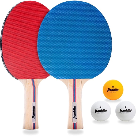 Franklin Sports Set de paletas de ping pong con pelotas para 2 jugadores