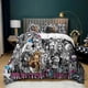 thumbnail image 1 of Teen Monster High Duvet Cover Set 3 Pieces Cartoon Bedding Set Lightweight Comforter Cover for Girls, 1 of 3