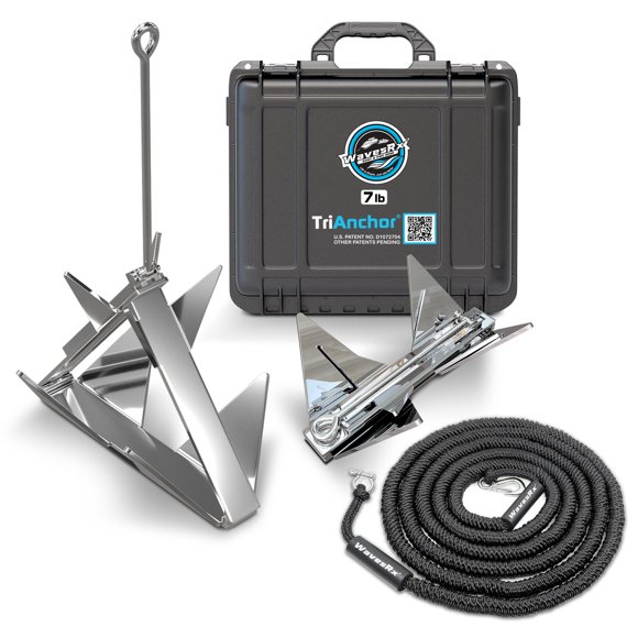 Ancla para Barco WAVESRX TriAnchor Plegable de Acero Inoxidable 3.0 kg