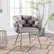 thumbnail image 2 of Luxury modern simple leisure velvet single sofa chair bedroom lazy person household dresser stool manicure table back chair gray, 2 of 3