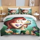 thumbnail image 1 of Little Mermaid Duvet Cover Pillowcase, Home Bedroom Room Bedding Set Boy Girl Duvet Cover Pillowcase Queen Double Bed Bed Sheets, 1 of 5
