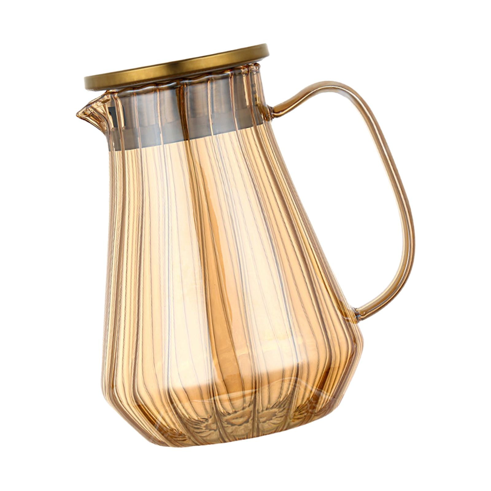 Bothyi - Jarra De Té Helado 1.2l Jarra De Vidrio Jarra De Vidrio De Borosilicato Para Leche Hogar