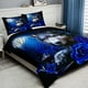 thumbnail image 2 of 3pcs Fashion Duvet Cover Set, Wolf Blue Rose Print Bedding Set, Soft Comfortable Breathable Duvet Cover, For Bedroom Guest Room Decor (1*Duvet Cover + 2*Pillowcase, Without Core), 2 of 3