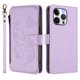 thumbnail image 2 of Funda Cartera Mariposa para [iPhone 13 Pro] con Soporte y Cremallera Morado claro, 2 of 6