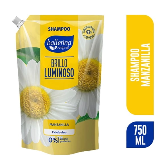 Shampoo Ballerina Natural Manzanilla Doypack, 750 ml