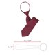 thumbnail image 2 of Corbata de Hombre INSPIRE CHIC con Cremallera Ajustable para Casual Formal Rojo Vino -2 18.9" × 3.2", 2 of 4