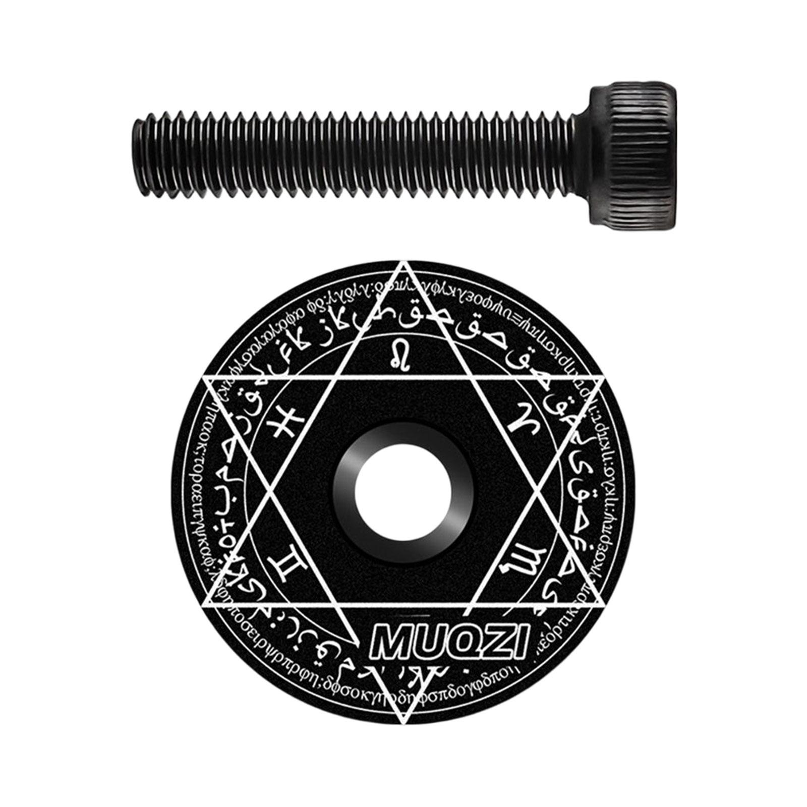 Magideal - Tapa Superior Del Vástago Del Auricular De La Bicicleta Y Tapas Del Auricular Del Perno De La Bicicleta Componentes De Fácil Instalación Tapa Superior Negro