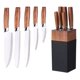 thumbnail image 2 of Set Cuchillos de Cocina 5 Piezas con Bloque Madera Negro, 2 of 3